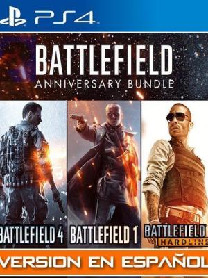 3 JUEGOS EN 1 BATTLEFIELD 4 MAS BATTLEFIELD HARDLINE MAS BATTLEFIELD 1 REVOLUTION PS4