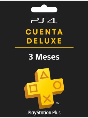 PSN PLUS DELUXE 3 MESES CUENTA PRINCIPAL PS4 